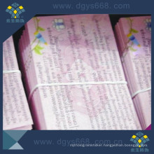Color Printing Custom Design Anti-Coounterfeiting Coupon From China